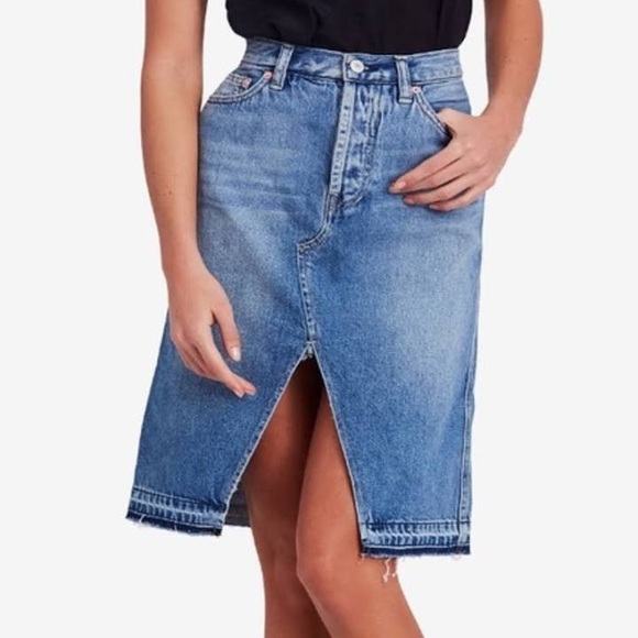 Free People Cloudless Denim Jean Skirt - Picture 8 of 8